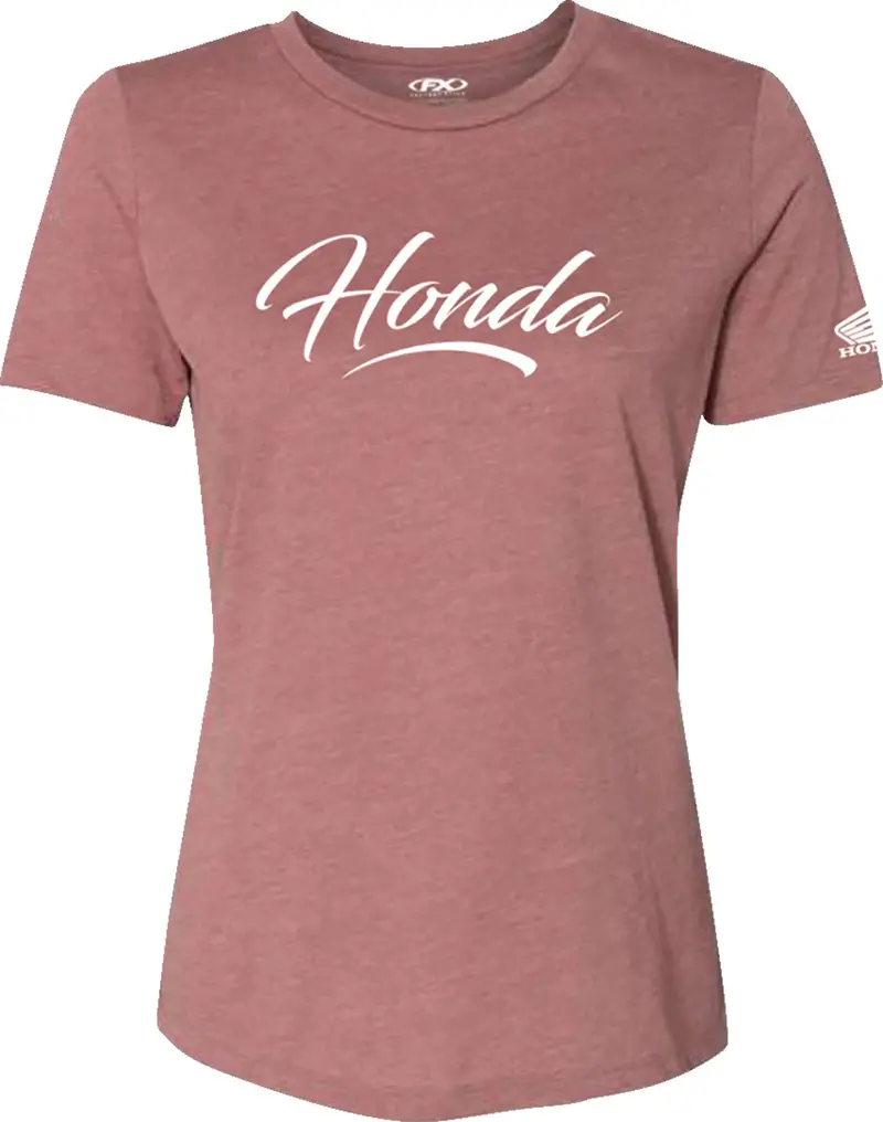 Factory Effex Women's Honda Script T-Shirt Heather Mauve Xl#27-87346 1