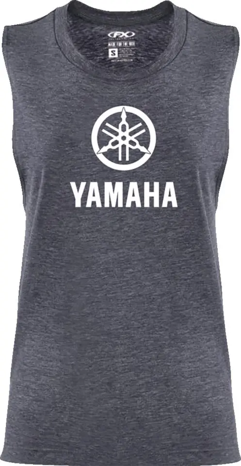 Factory Effex Women's Yamaha Idol Muscle Tank Top Heather Navy#27-87254 1