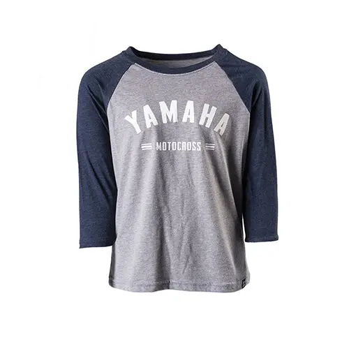Factory Effex Yam Speedy Youth Baseball Shirt Navy Heather Gray (L)#22-83214 1