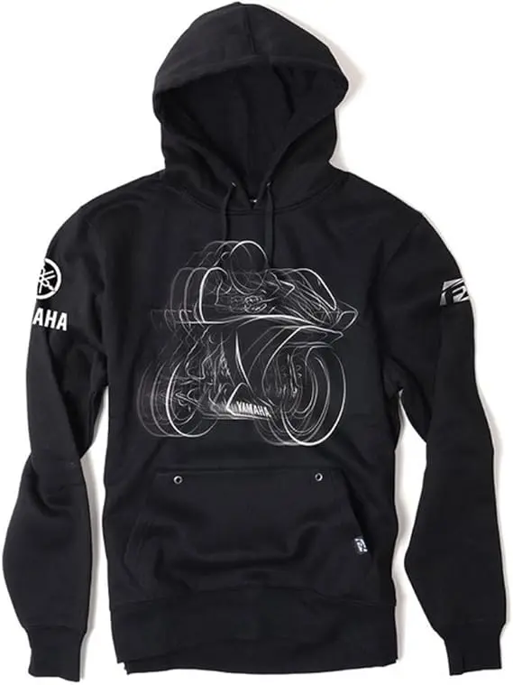 Factory Effex Yamaha R1 Pullover Sweatshirt (Black, Large)#16-88224 1