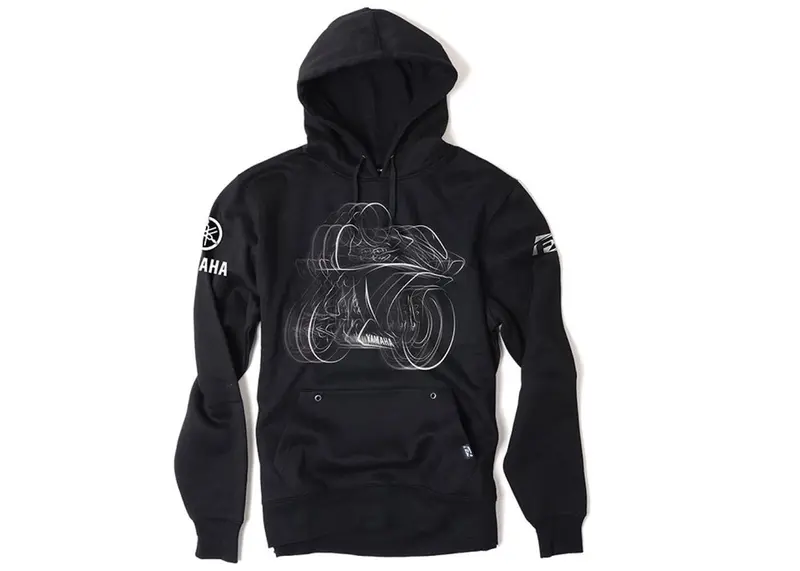 Factory Effex Yamaha R1 Pullover Sweatshirt (Black, X-Large)#16-88226 1
