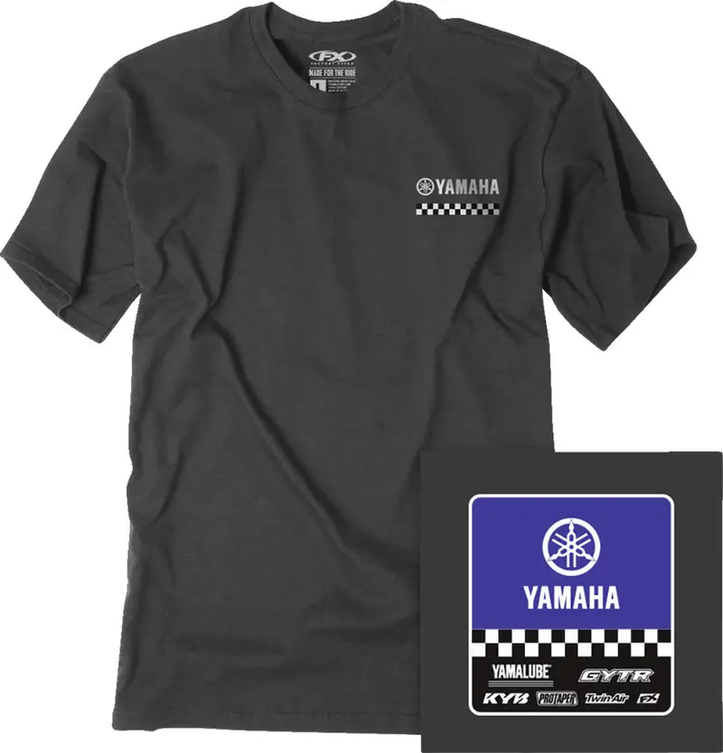 Factory Effex Yamaha Starting Line T-Shirt/Heather Charcoal#27-87202 1