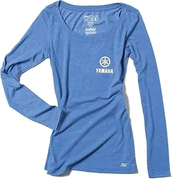 Factory Effex Yamaha Tuning Fork Women's Long Sleeve Shirt Royal Blue L#20-87214 1