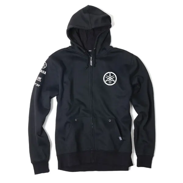 Factory Effex Yamaha Tuning Fork Zip-Up Sweatshirt Black (M)#16-88252 1
