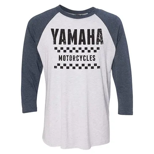 Factory Effex Yamaha Vet Baseball T-Shirt / White-Navy M#23-87222 1