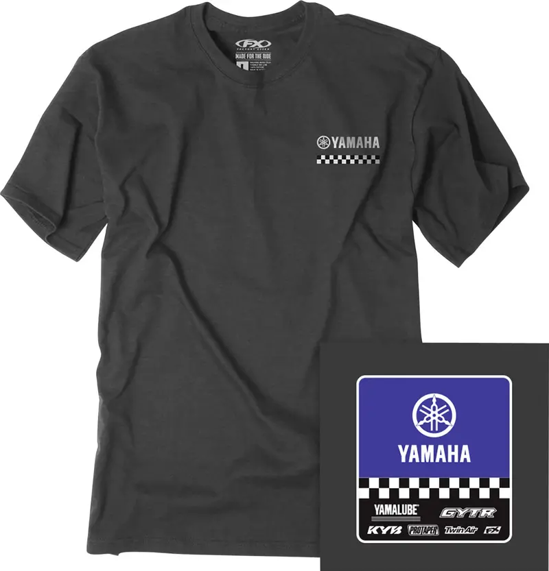 Factory Effex Youth Yamaha Starting Line T-Shirt Heather Charcoal#27-83204 1