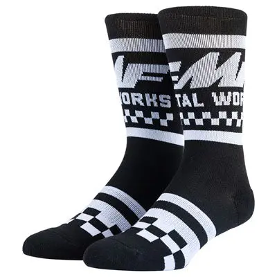 Fmf Metal Works Socks Size 10-13 Black#Fa25194900-Blk-Os 1