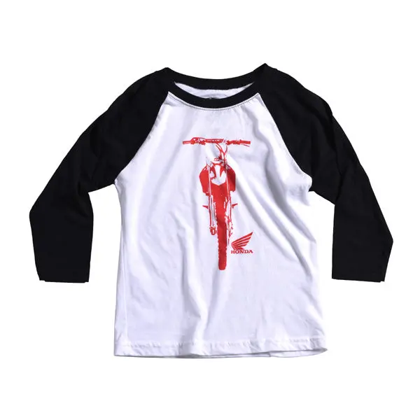 Fx Honda Bike Youth Baseball Shirt / Black-White (Xl)#21-83316 1