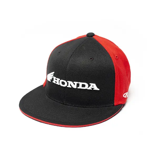 Fx Honda Horizontal Flex-Style Hat / Black-Red (S/M)#15-88340 1