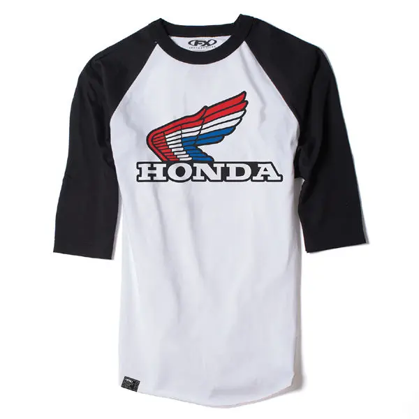 Fx Honda Vintage Baseball T-Shirt / White-Black (M)#17-87332 1