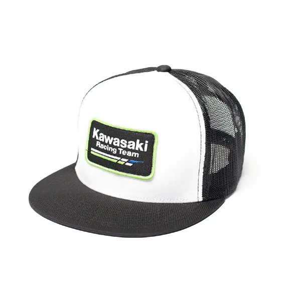 Fx Kawasaki Racing Snapback Hat / White-Black (One Size)#18-86100 1
