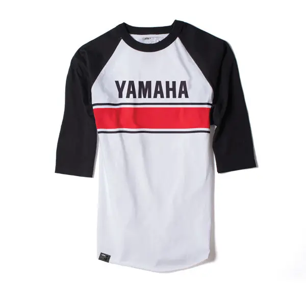 Fx Yamaha Vintage Baseball T-Shirt / White-Black (Xxl)#17-87238 1