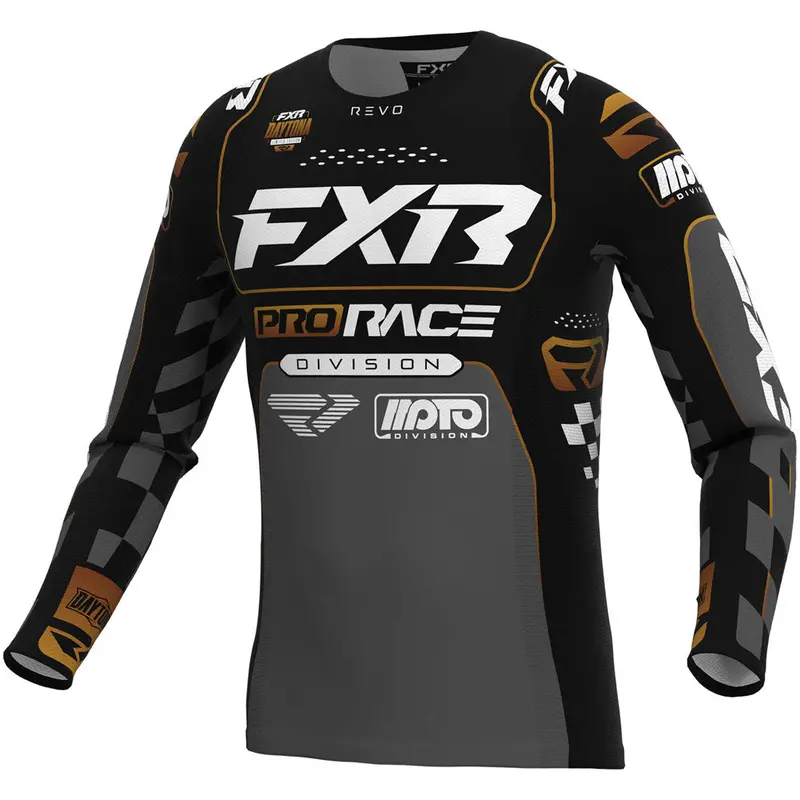 Fxr Racing Revo Daytona Mx Jersey X-Large Black/Charcoal/Kash#263332-1008-16 1