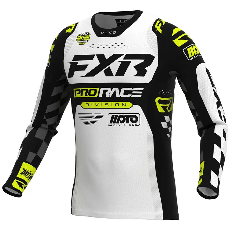 Fxr Racing Revo Daytona Mx Jersey X-Large Black/White/Hi-Vis#263332-1065-16 1