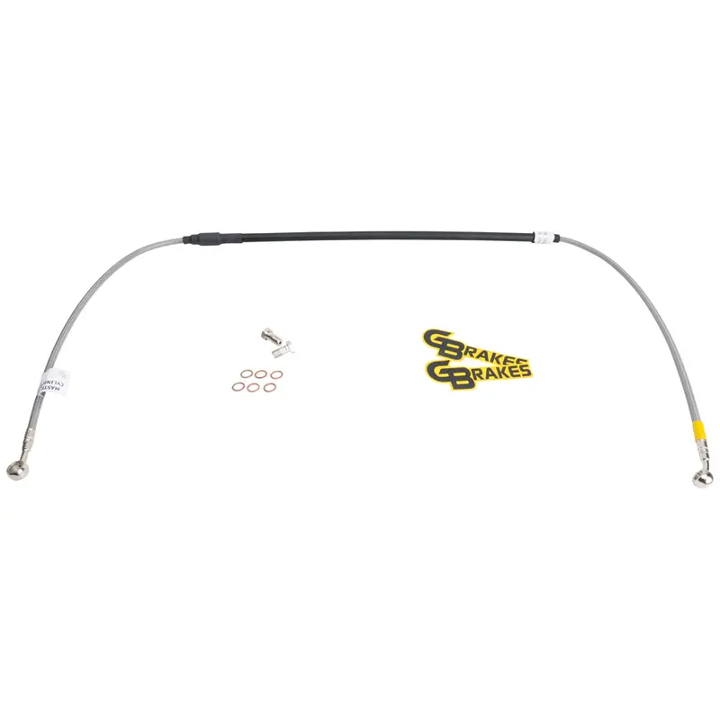 Gbrakes Front Steel Braided Brake Line Cr Style#218571-P 1