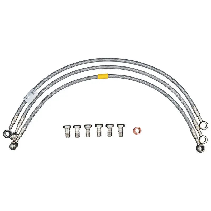 Gbrakes Front Steel Braided Brake Line#218568-P 1
