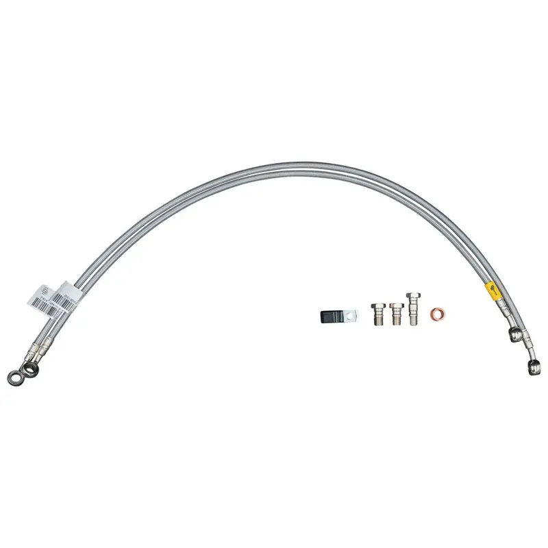Gbrakes Rear Steel Braided Brake Line#218570-P 1
