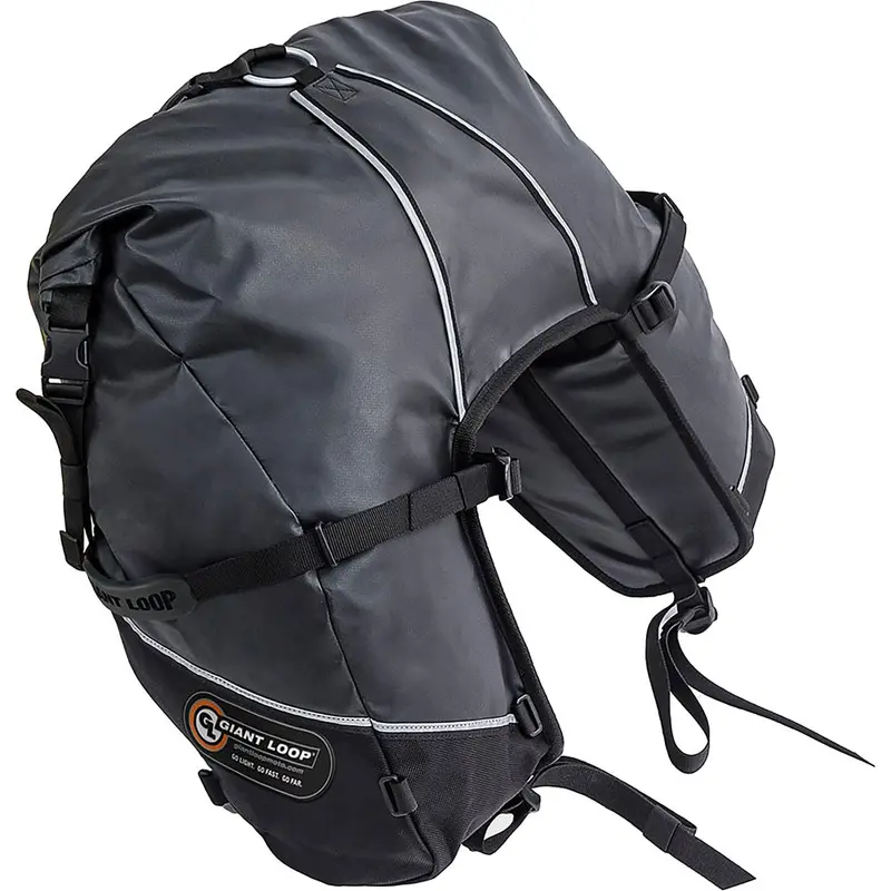 Giant Loop Great Basin Roll Top Saddlebag Black #Gbsb17-Rt-B 1