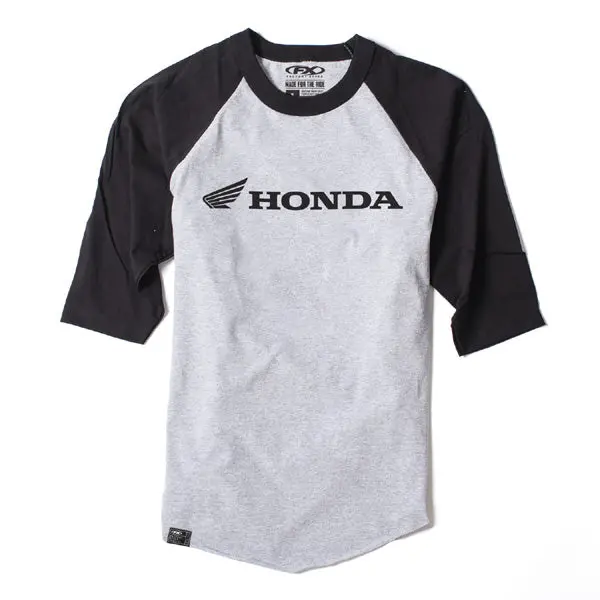 Honda Men's Baseball Shirt / Heather Gray-Black (M)#17-87322 1