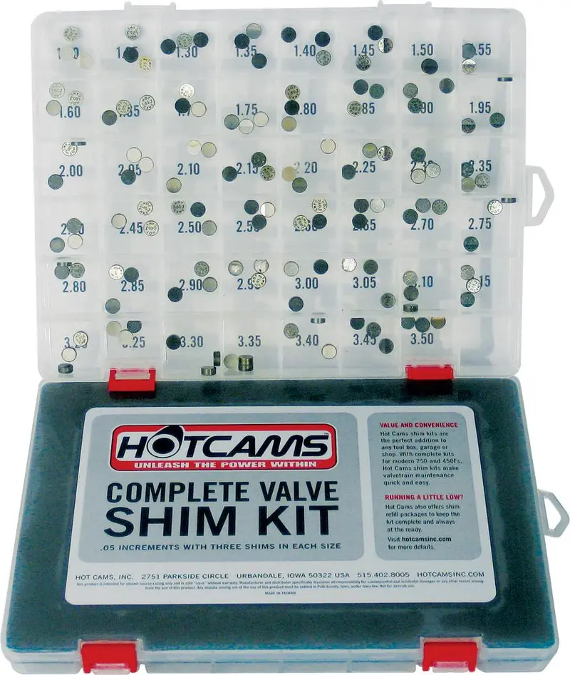 Hot Cams Hcshim02 Valve Shim Kit 141Pc Hon/Kaw/Suz/Yam 1
