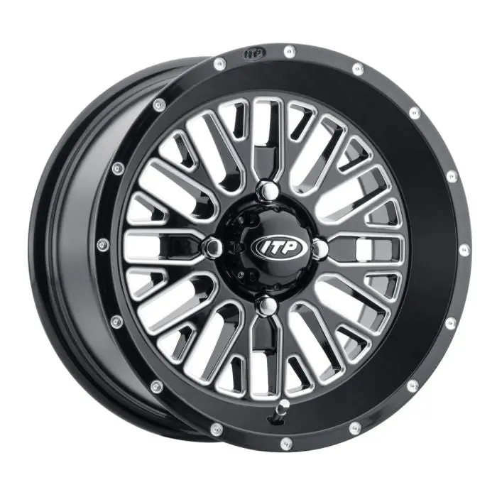 Itp Momentum Wheel Blk/Mch, 14X 7, 4/110, 4+3 (+10Mm)#1422734731B 1
