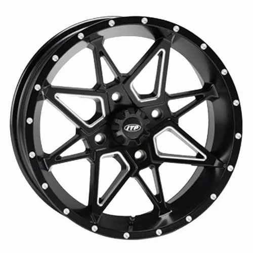 Itp Tornado Wheel, Matte Black, 15X7, 4/137, 5+2 (15Tn18bx)#1521957727B 1