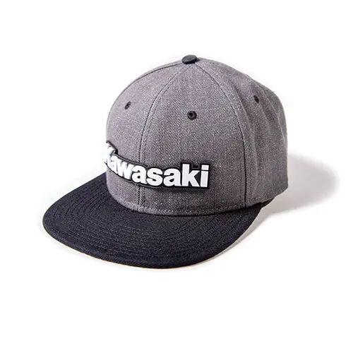 Kawasaki Bold Snapback Hat / Charcoal-Black (Os)#24-86100 1
