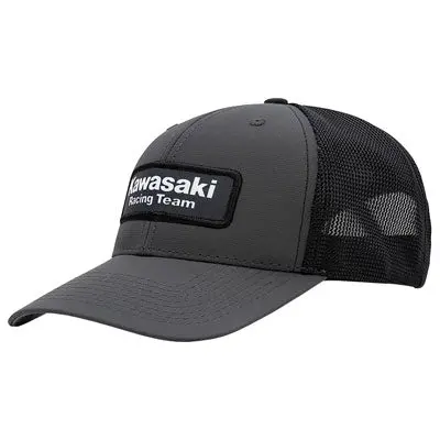 Kawasaki Racing Team Snapback Hat Charcoal Grey#K005-4140-Chns 1