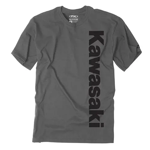 Kawasaki Vertical T- Shirt / Charcoal (M)#24-87102 1