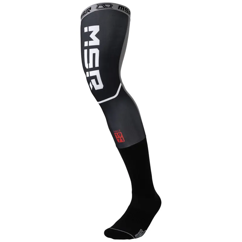 Msr Knee Brace Socks Size 6-9 Black/Grey#216-602-0001 1