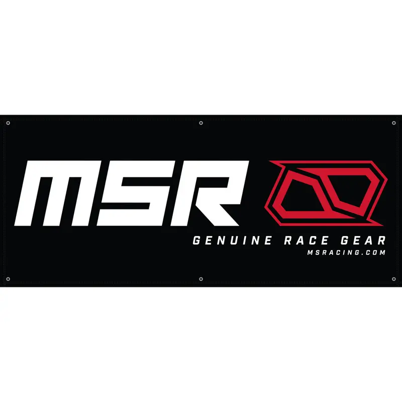 Msr Logo Banner 34"X80" Red/Black/White#207-007-0001 1