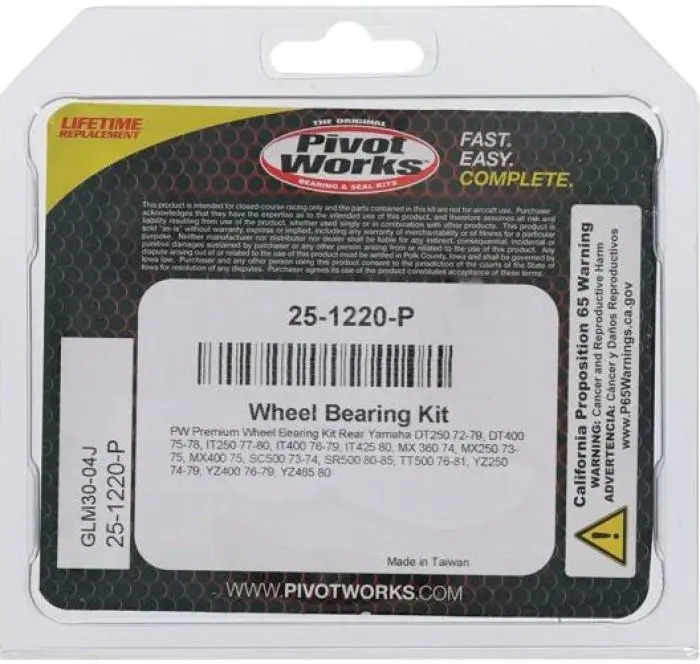 Pivot Works 25-1220-P Wheel Bearing Kit Premium Bearings 2