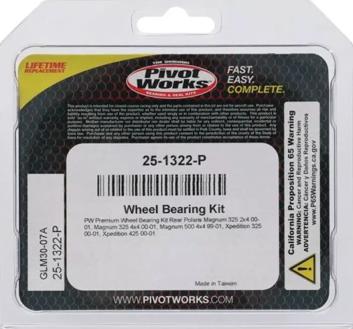 Pivot Works 25-1323-P Wheel Bearing Kit Premium Bearings 1