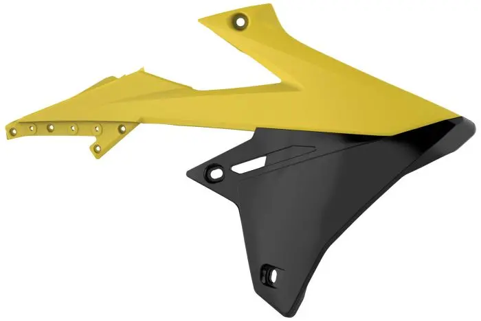 Polisport 8421100001 Radiator Scoops - Yellow Rm01/Black #8421100001 1