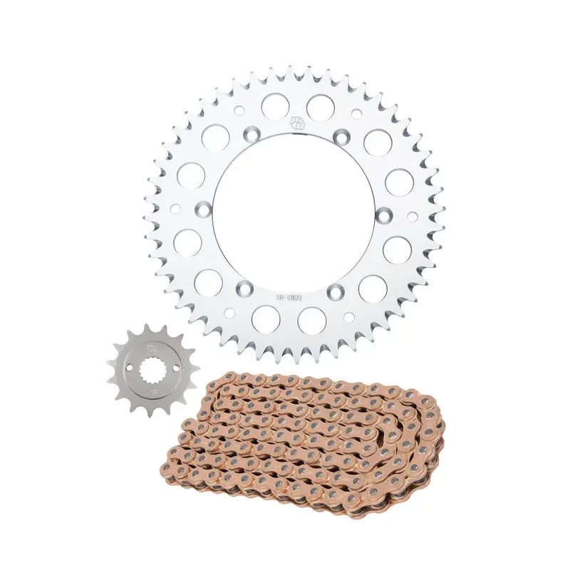 Primary Drive Chain And Sprocket Kit - Aluminum Rear/Gold Plated Mx Race Chain#187885-P 1