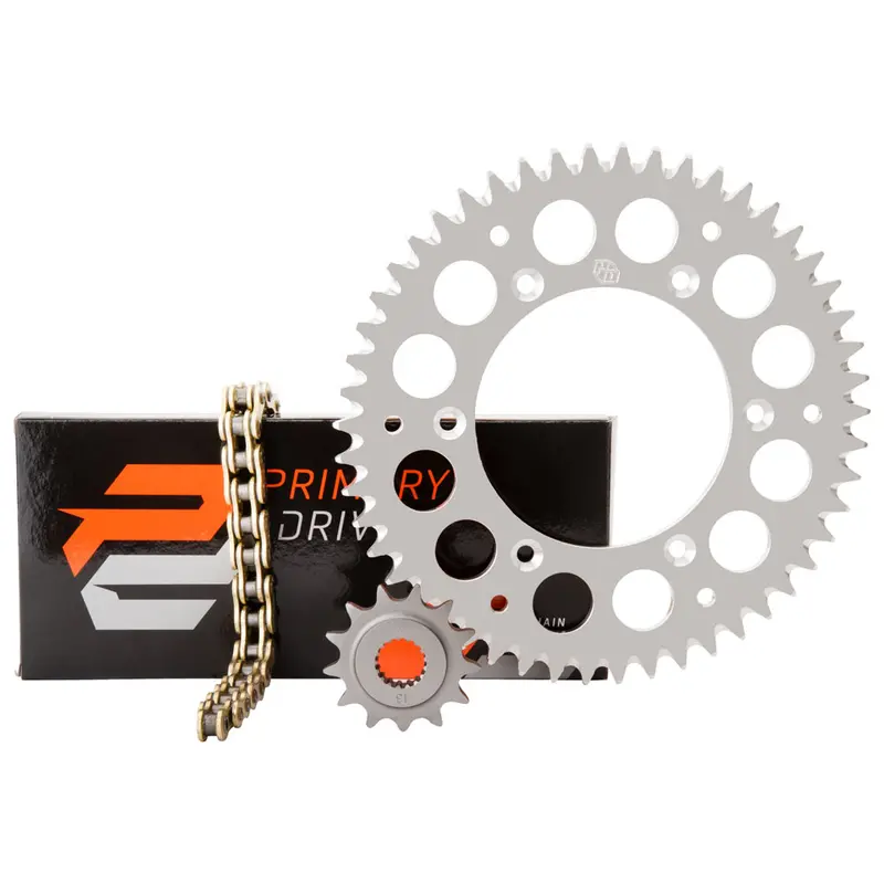 Primary Drive Chain And Sprocket Kit - Aluminum Rear/Gold X-Ring Chain#102139-P1 1