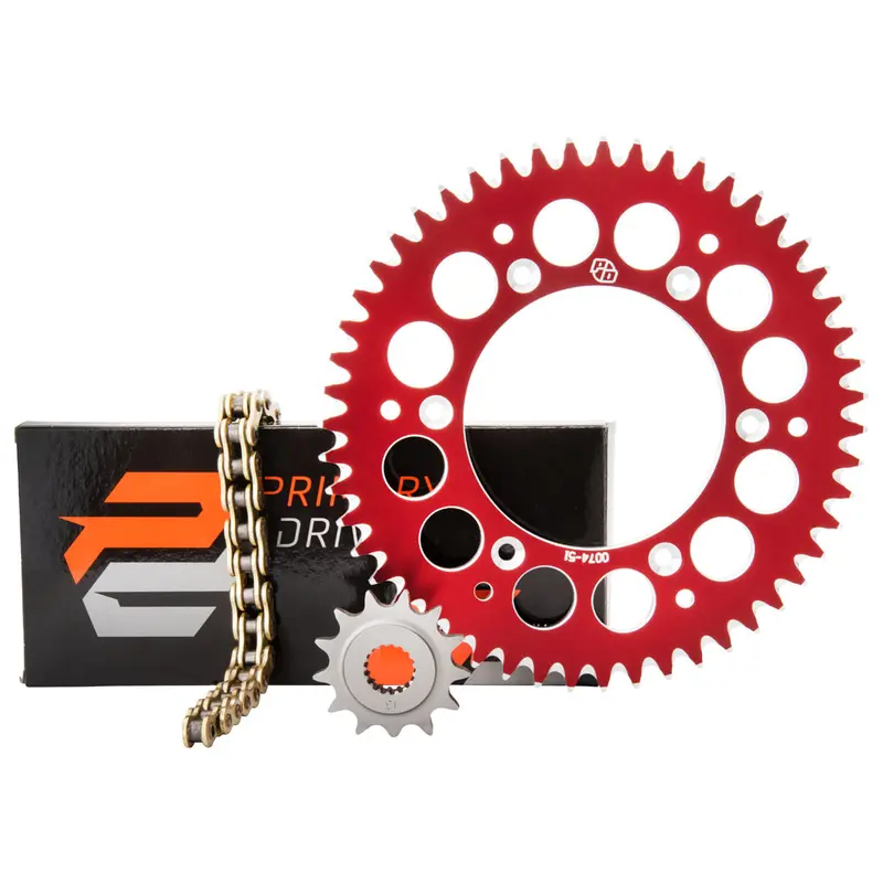 Primary Drive Chain And Sprocket Kit - Aluminum Rear/Gold X-Ring Chain#102139-P2 1