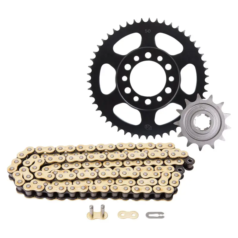 Primary Drive Chain And Sprocket Kit - Steel Rear/Gold Racing Chain#102256-P 1