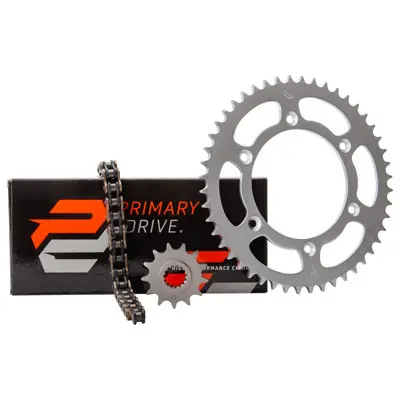Primary Drive Chain And Sprocket Kit - Steel Rear/X-Ring Chain#109736-P2 1