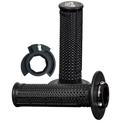 Renthal Ultra-Tacky Tapered Half Waffle Mx R-Works Lock-On Grips#2136750019 1