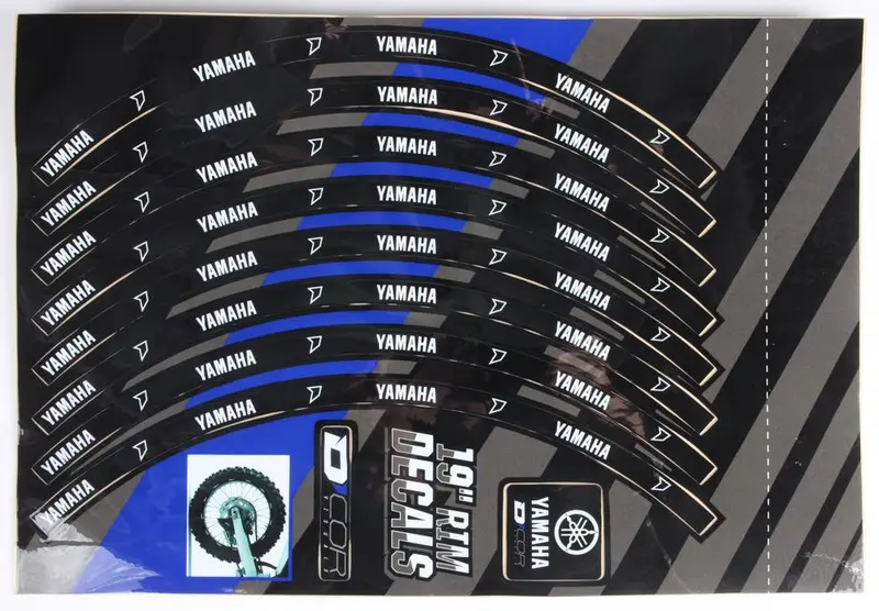 Rim Decals 19" Yamaha Logo Rear#40-80-207 1