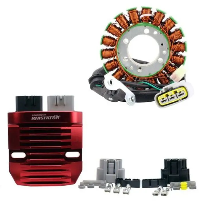 Rmstator Rms900-107277 Stator Machined Aluminum Mosfet Regulator - Red #Rms900-107277 1