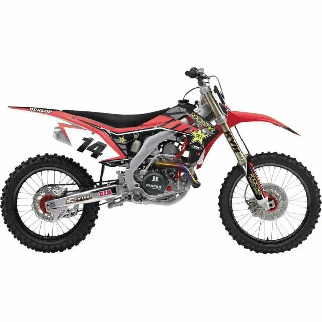 Rockstar Complete Shroud/Trim/Lower Fork Graphic Kit Honda#23-07336 1