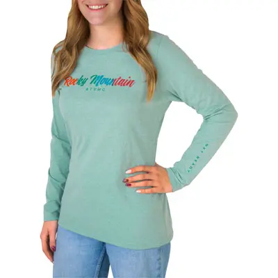 Rocky Mountain Atv/Mc Women's Fade Long Sleeve T-Shirt#218526-P 6
