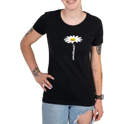Rocky Mountain Atv/Mc Women's Flower T-Shirt#217810-P 1