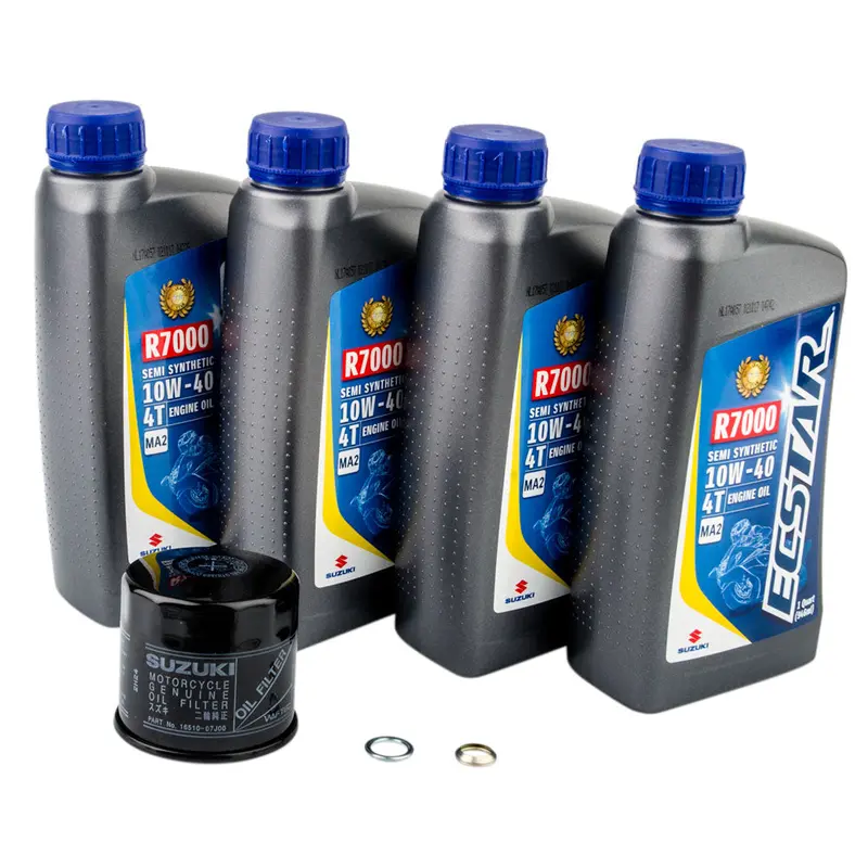 Suzuki Ecstar R7000 10W-40 Semi-Synthetic Blend Oil Change Kit #1779970002 1