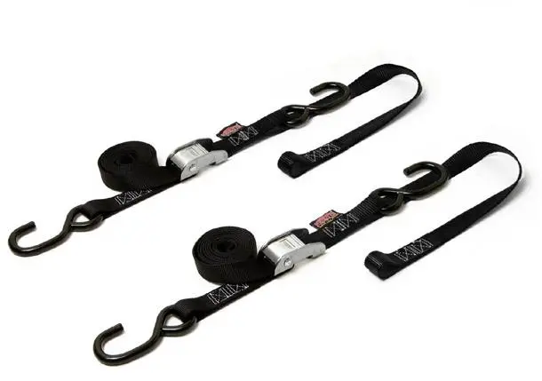 Tie-Down Cam S-Hook Soft-Tye 1"X6' Black/Black Pair #23622 1