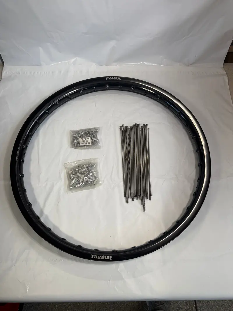 Tusk 1487500004 Impact Front Rim And Spoke Kit 21 X 1.60 Black 1