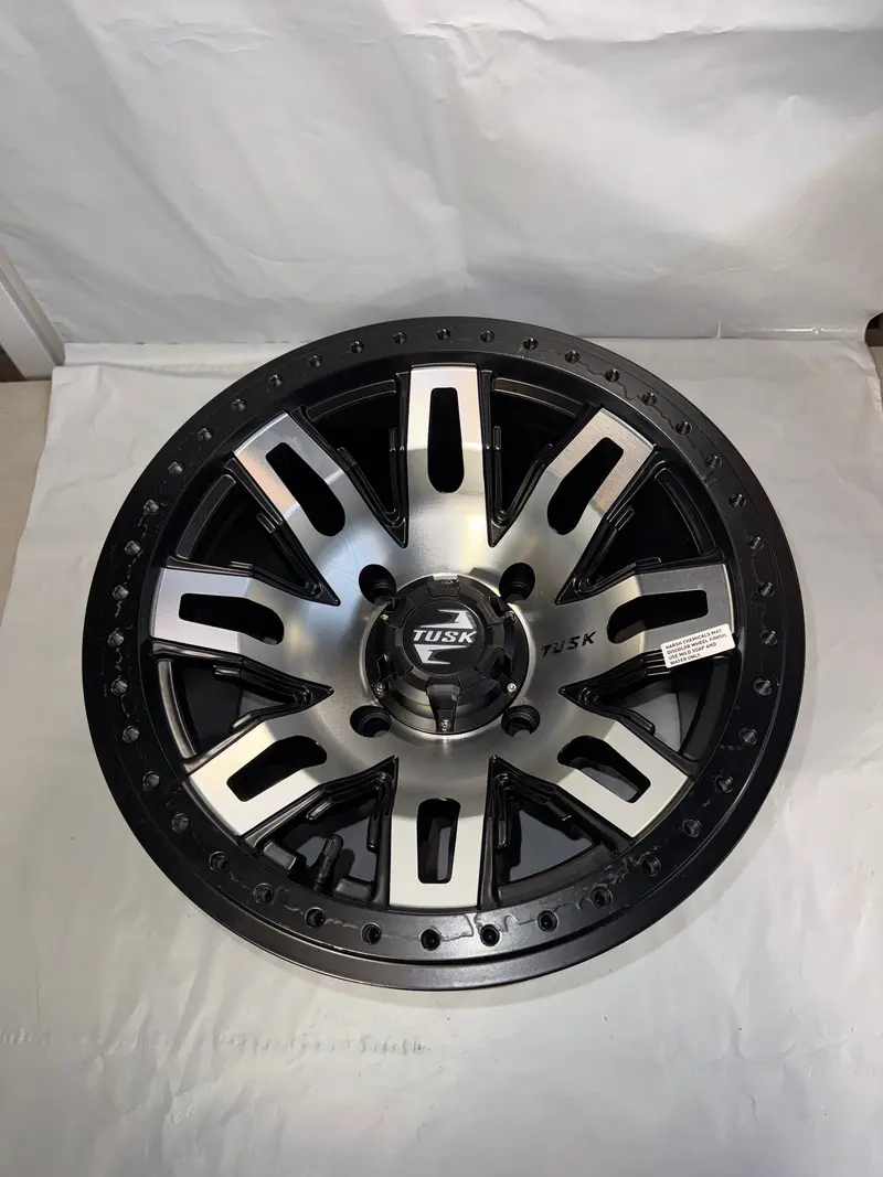 Tusk 185-279-0030 4/137 Teton Beadlock Wheel 15X10 5.0 + 5.0 Machined/Black 1