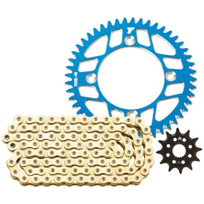 Tusk Aluminum Rear Sprocket & Gold X-Ring Chain Kit – Variant 2